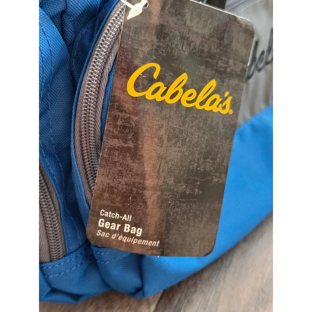 Cabela's Catch-All Gear Bag Blue Grey 600D Polyester Weather Resistant NWT